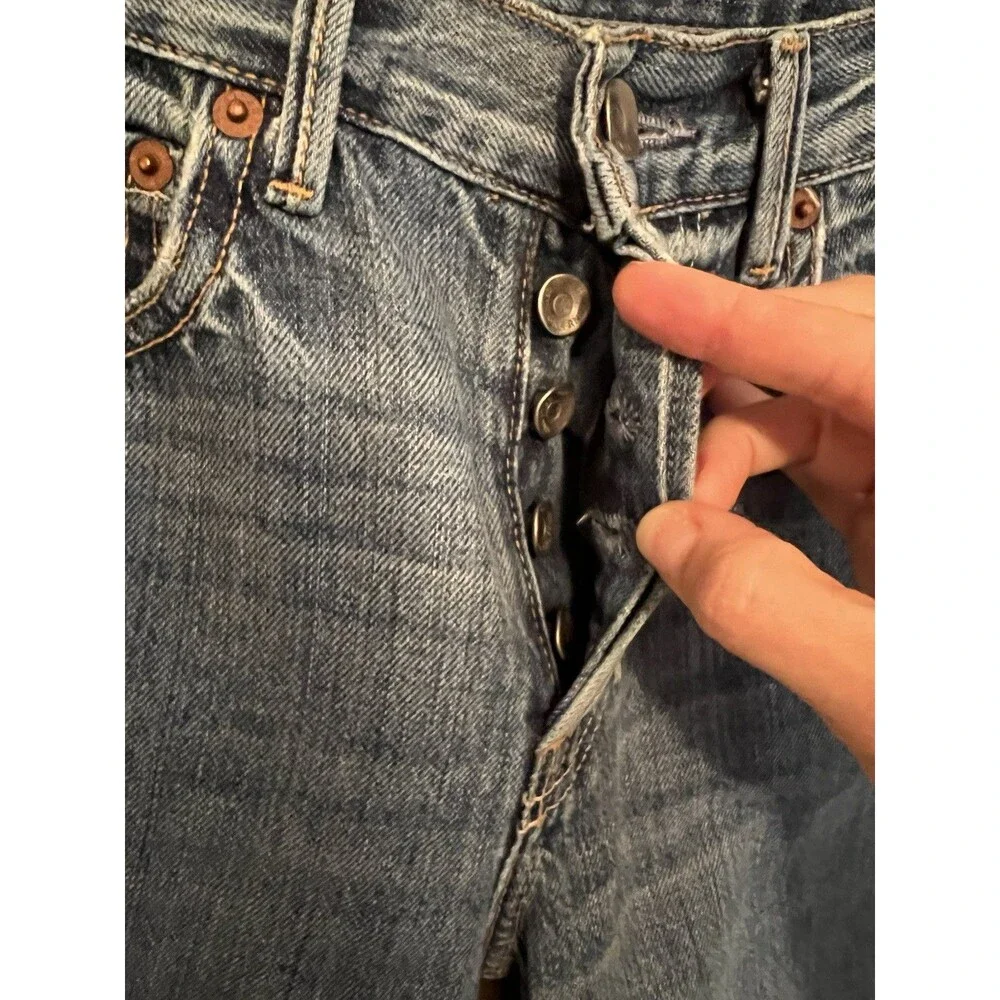 Grlfrnd Denim Blue Jeans Karolina Dark Wash Size 24 Raw Hem‎ Forget Me Never